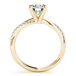 Round Twisted Shank Lab Grown Diamond Engagement Ring - VS1 D/E/F | 14K & 18K Gold | 14K Rose Gold | Round Lab Diamond | Picasso Gold & Diamond Chicago