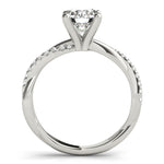 Round Twisted Shank Lab Grown Diamond Engagement Ring - VS1 D/E/F | 14K & 18K Gold | 14K Rose Gold | Round Lab Diamond | Picasso Gold & Diamond Chicago