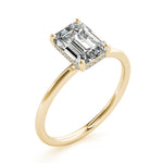 Emerald Cut Hidden Halo Lab Grown Diamond Engagement Ring - VS1 D/E/F | 14K & 18K Gold | 14K White Gold | Emerald Cut Lab Diamond | Picasso Gold & Diamond Chicago