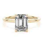 Emerald Cut Hidden Halo Lab Grown Diamond Engagement Ring - VS1 D/E/F | 14K & 18K Gold | 14K Yellow Gold | Emerald Cut Lab Diamond | Picasso Gold & Diamond Chicago