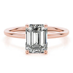 Emerald Cut Hidden Halo Lab Grown Diamond Engagement Ring - VS1 D/E/F | 14K & 18K Gold | 14K Yellow Gold | Emerald Cut Lab Diamond | Picasso Gold & Diamond Chicago