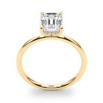 Emerald Cut Hidden Halo Lab Grown Diamond Engagement Ring - VS1 D/E/F | 14K & 18K Gold | 18K White Gold | Emerald Cut Lab Diamond | Picasso Gold & Diamond Chicago