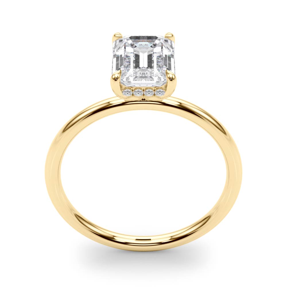 Emerald Cut Hidden Halo Lab Grown Diamond Engagement Ring - VS1 D/E/F | 14K & 18K Gold | 18K White Gold | Emerald Cut Lab Diamond | Picasso Gold & Diamond Chicago