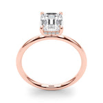 Emerald Cut Hidden Halo Lab Grown Diamond Engagement Ring - VS1 D/E/F | 14K & 18K Gold | 18K White Gold | Emerald Cut Lab Diamond | Picasso Gold & Diamond Chicago