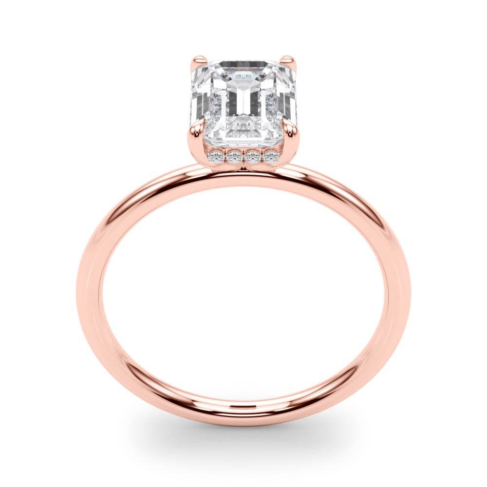 Emerald Cut Hidden Halo Lab Grown Diamond Engagement Ring - VS1 D/E/F | 14K & 18K Gold | 18K White Gold | Emerald Cut Lab Diamond | Picasso Gold & Diamond Chicago