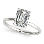 Emerald Cut Hidden Halo Lab Grown Diamond Engagement Ring - VS1 D/E/F | 14K & 18K Gold | 14K White Gold | Emerald Cut Lab Diamond | Picasso Gold & Diamond Chicago