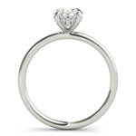 1/10 ct tw Oval Lab Grown Diamond Engagement Ring Setting in 14K White Gold