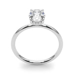 1/10 ct tw Oval Lab Grown Diamond Engagement Ring Setting in 14K White Gold