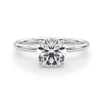 3 ct Round Lab Grown Diamond Engagement Ring Setting in 14K White Gold