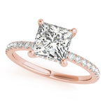 Princess Cut Hidden Halo Lab Grown Diamond Engagement Ring - VS1 D/E/F | 14K & 18K Gold | 14K White Gold | Princess Cut Lab Diamond | Picasso Gold & Diamond Chicago