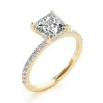 Princess Cut Hidden Halo Lab Grown Diamond Engagement Ring - VS1 D/E/F | 14K & 18K Gold | 14K White Gold | Princess Cut Lab Diamond | Picasso Gold & Diamond Chicago