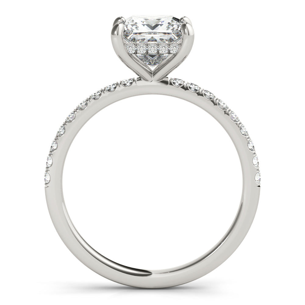 Princess Cut Hidden Halo Lab Grown Diamond Engagement Ring - VS1 D/E/F | 14K & 18K Gold | 14K Rose Gold | Princess Cut Lab Diamond | Picasso Gold & Diamond Chicago