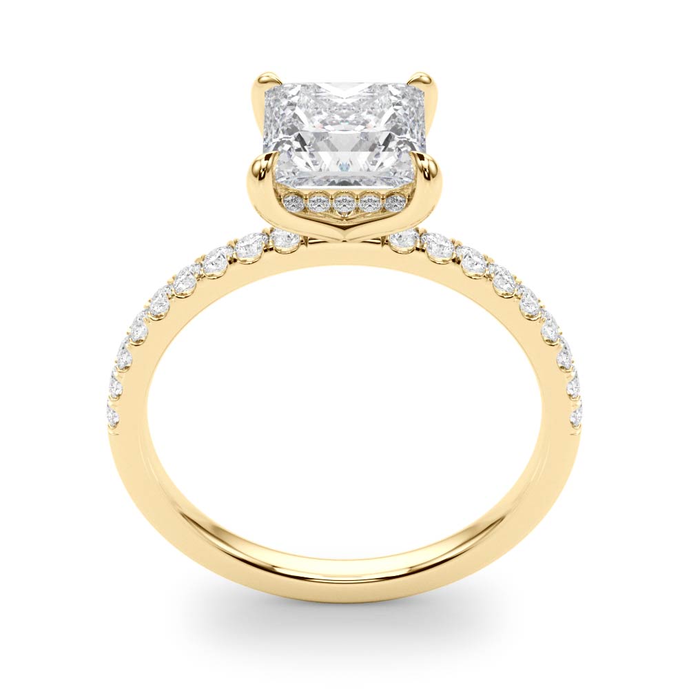 Princess Cut Hidden Halo Lab Grown Diamond Engagement Ring - VS1 D/E/F | 14K & 18K Gold | 18K White Gold | Princess Cut Lab Diamond | Picasso Gold & Diamond Chicago