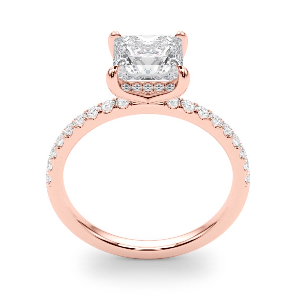 Princess Cut Hidden Halo Lab Grown Diamond Engagement Ring - VS1 D/E/F | 14K & 18K Gold | 18K White Gold | Princess Cut Lab Diamond | Picasso Gold & Diamond Chicago
