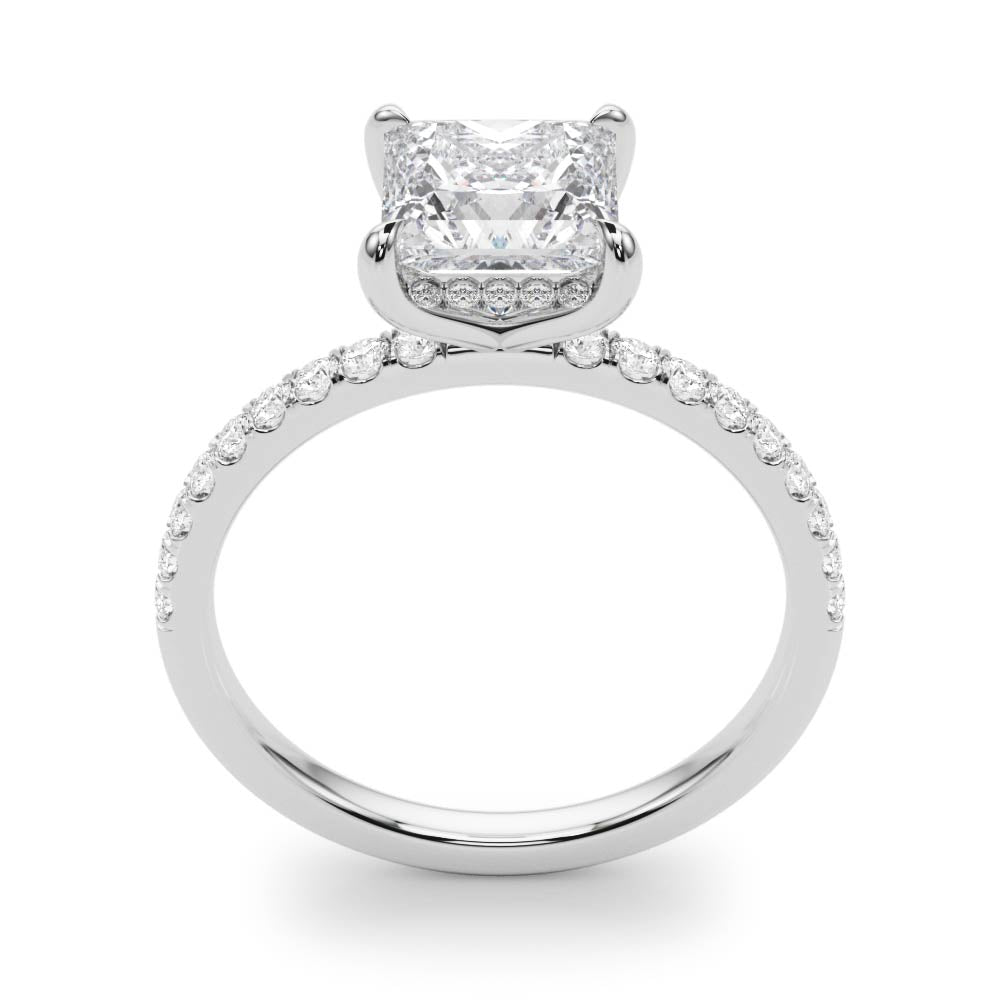 Princess Cut Hidden Halo Lab Grown Diamond Engagement Ring - VS1 D/E/F | 14K & 18K Gold | 18K White Gold | Princess Cut Lab Diamond | Picasso Gold & Diamond Chicago