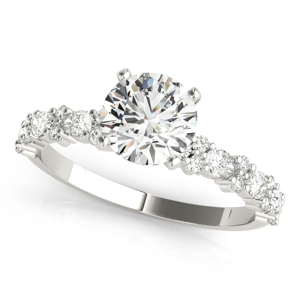 5/8 ct tw Lab Grown Diamond Engagement Ring Setting in 14K White Gold