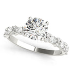 5/8 ct tw Lab Grown Diamond Engagement Ring Setting in 14K White Gold