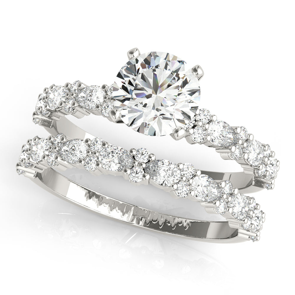 5/8 ct tw Lab Grown Diamond Engagement Ring Setting in 14K White Gold