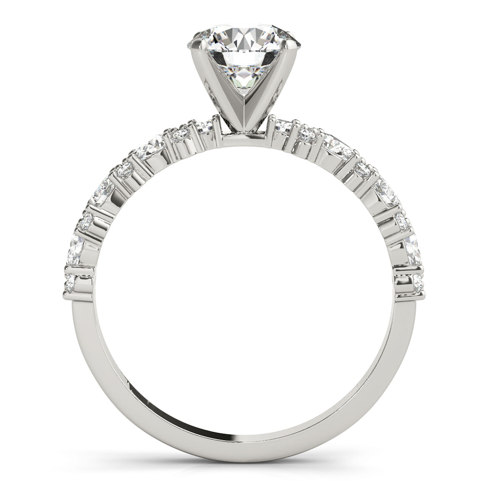 5/8 ct tw Lab Grown Diamond Engagement Ring Setting in 14K White Gold