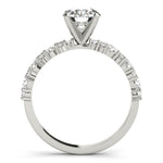 5/8 ct tw Lab Grown Diamond Engagement Ring Setting in 14K White Gold