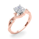 Round Twisted Shank Lab Grown Diamond Engagement Ring - VS1 D/E/F | 14K & 18K Gold | 18K White Gold | Round Lab Diamond | Picasso Gold & Diamond Chicago