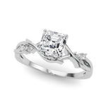 Round Twisted Shank Lab Grown Diamond Engagement Ring - VS1 D/E/F | 14K & 18K Gold | 18K Yellow Gold | Round Lab Diamond | Picasso Gold & Diamond Chicago
