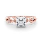 Round Twisted Shank Lab Grown Diamond Engagement Ring - VS1 D/E/F | 14K & 18K Gold | 18K Rose Gold | Round Lab Diamond | Picasso Gold & Diamond Chicago