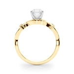 Round Twisted Shank Lab Grown Diamond Engagement Ring - VS1 D/E/F | 14K & 18K Gold | Platinum | Round Lab Diamond | Picasso Gold & Diamond Chicago