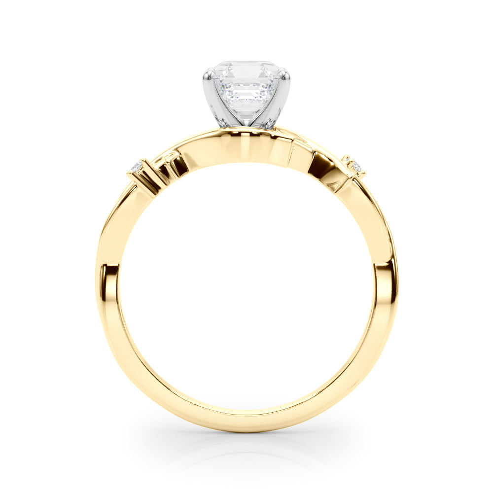 Round Twisted Shank Lab Grown Diamond Engagement Ring - VS1 D/E/F | 14K & 18K Gold | Platinum | Round Lab Diamond | Picasso Gold & Diamond Chicago