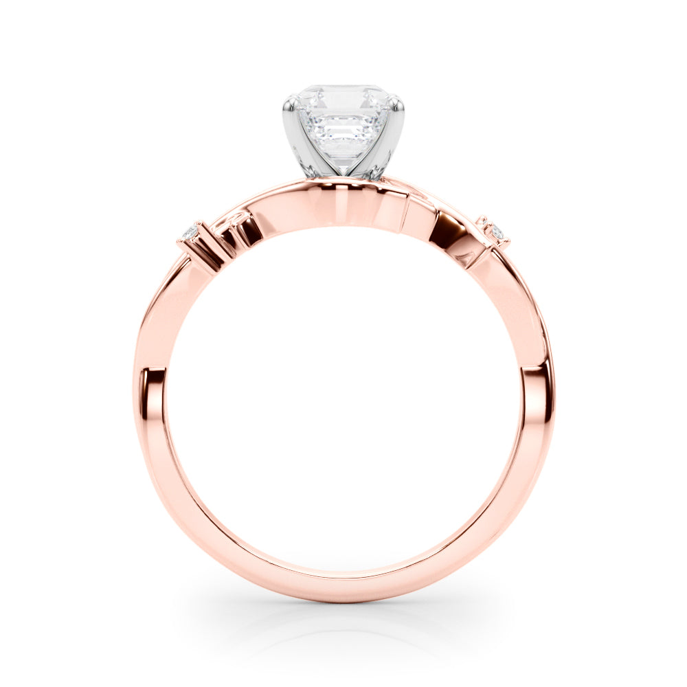 Round Twisted Shank Lab Grown Diamond Engagement Ring - VS1 D/E/F | 14K & 18K Gold | Platinum | Round Lab Diamond | Picasso Gold & Diamond Chicago