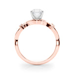 Round Twisted Shank Lab Grown Diamond Engagement Ring - VS1 D/E/F | 14K & 18K Gold | Platinum | Round Lab Diamond | Picasso Gold & Diamond Chicago