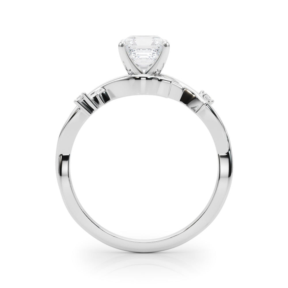 Round Twisted Shank Lab Grown Diamond Engagement Ring - VS1 D/E/F | 14K & 18K Gold | Lab Grown Diamond Engagement Ring | Picasso Gold & Diamond | Chicago