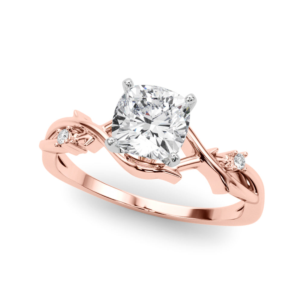 Round Twisted Shank Lab Grown Diamond Engagement Ring - VS1 D/E/F | 14K & 18K Gold | Lab Grown Diamond Engagement Ring | Picasso Gold & Diamond | Chicago