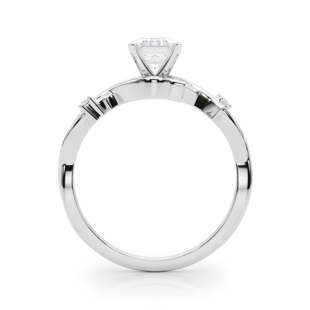 Round Twisted Shank Lab Grown Diamond Engagement Ring - VS1 D/E/F | 14K & 18K Gold | 18K White Gold | Round Lab Diamond | Picasso Gold & Diamond Chicago