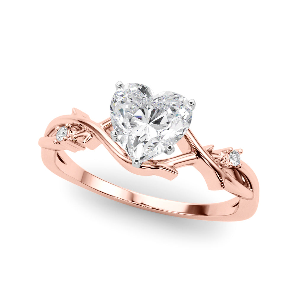 Round Twisted Shank Lab Grown Diamond Engagement Ring - VS1 D/E/F | 14K & 18K Gold | Platinum | Round Lab Diamond | Picasso Gold & Diamond Chicago