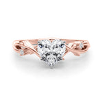 Round Twisted Shank Lab Grown Diamond Engagement Ring - VS1 D/E/F | 14K & 18K Gold | Lab Grown Diamond Engagement Ring | Picasso Gold & Diamond | Chicago