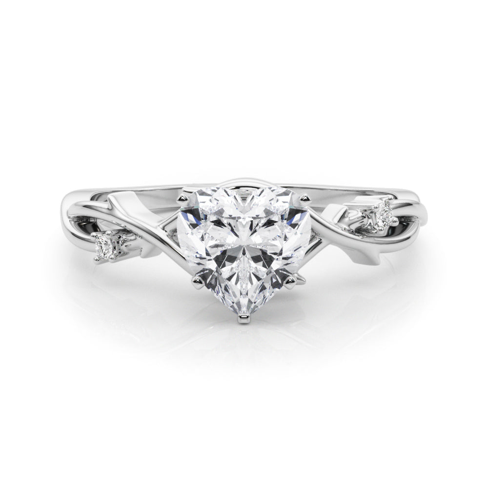 Round Twisted Shank Lab Grown Diamond Engagement Ring - VS1 D/E/F | 14K & 18K Gold | Lab Grown Diamond Engagement Ring | Picasso Gold & Diamond | Chicago