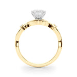 Round Twisted Shank Lab Grown Diamond Engagement Ring - VS1 D/E/F | 14K & 18K Gold | Lab Grown Diamond Engagement Ring | Picasso Gold & Diamond | Chicago