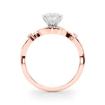 Round Twisted Shank Lab Grown Diamond Engagement Ring - VS1 D/E/F | 14K & 18K Gold | Lab Grown Diamond Engagement Ring | Picasso Gold & Diamond | Chicago