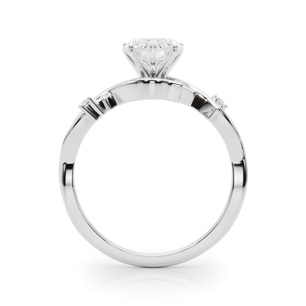 Round Twisted Shank Lab Grown Diamond Engagement Ring - VS1 D/E/F | 14K & 18K Gold | Lab Grown Diamond Engagement Ring | Picasso Gold & Diamond | Chicago