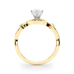 Round Twisted Shank Lab Grown Diamond Engagement Ring - VS1 D/E/F | 14K & 18K Gold | 14K White Gold | Round Lab Diamond | Picasso Gold & Diamond Chicago