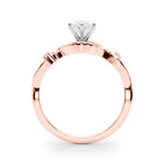 Round Twisted Shank Lab Grown Diamond Engagement Ring - VS1 D/E/F | 14K & 18K Gold | 14K White Gold | Round Lab Diamond | Picasso Gold & Diamond Chicago