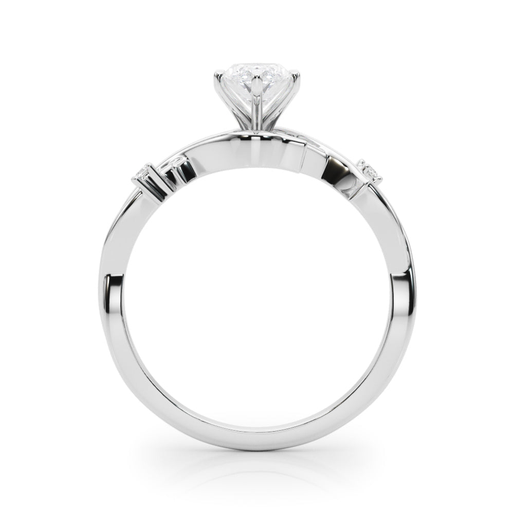 Round Twisted Shank Lab Grown Diamond Engagement Ring - VS1 D/E/F | 14K & 18K Gold | 14K Rose Gold | Round Lab Diamond | Picasso Gold & Diamond Chicago