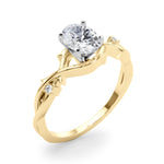 Round Twisted Shank Lab Grown Diamond Engagement Ring - VS1 D/E/F | 14K & 18K Gold | Platinum | Round Lab Diamond | Picasso Gold & Diamond Chicago