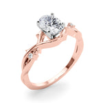 Round Twisted Shank Lab Grown Diamond Engagement Ring - VS1 D/E/F | 14K & 18K Gold | Lab Grown Diamond Engagement Ring | Picasso Gold & Diamond | Chicago