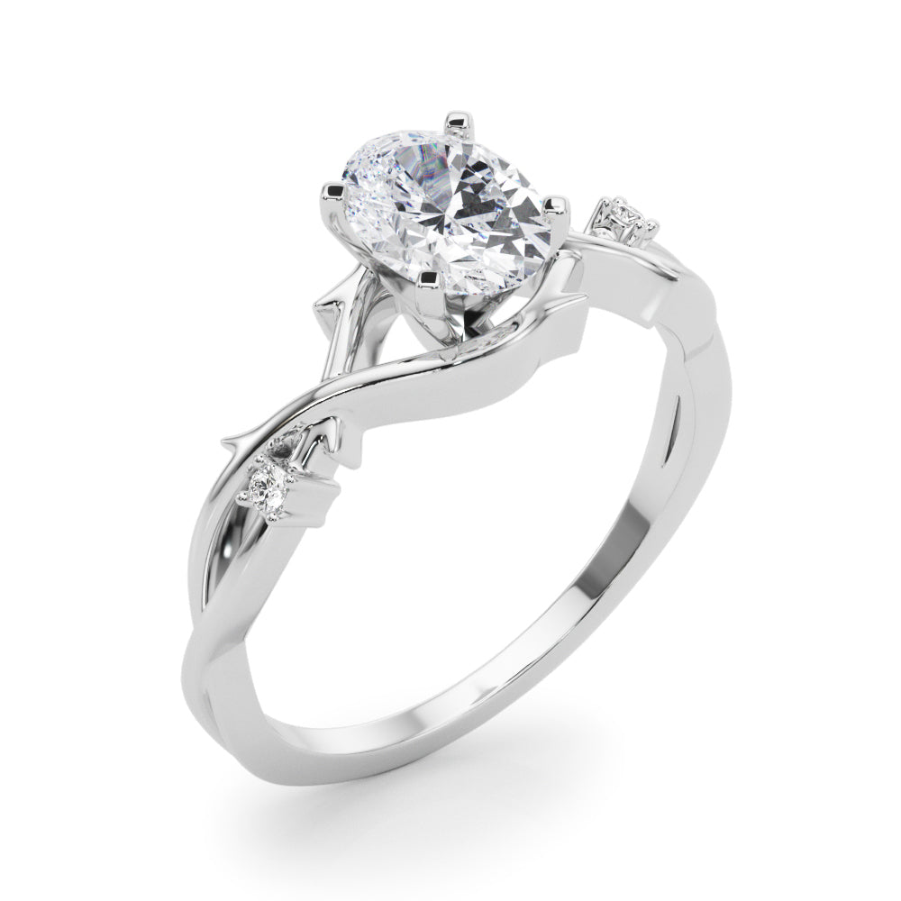 Round Twisted Shank Lab Grown Diamond Engagement Ring - VS1 D/E/F | 14K & 18K Gold | Lab Grown Diamond Engagement Ring | Picasso Gold & Diamond | Chicago
