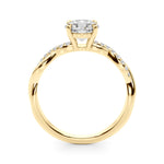 Round Twisted Shank Lab Grown Diamond Engagement Ring - VS1 D/E/F | 14K & 18K Gold | 14K Rose Gold | Round Lab Diamond | Picasso Gold & Diamond Chicago