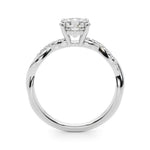 Round Twisted Shank Lab Grown Diamond Engagement Ring - VS1 D/E/F | 14K & 18K Gold | 14K Rose Gold | Round Lab Diamond | Picasso Gold & Diamond Chicago