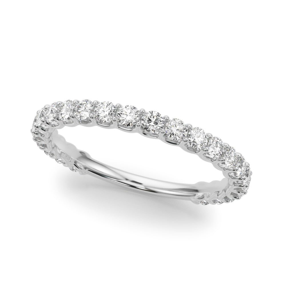 3/4 ct tw Lab Grown Diamond Wedding Band in 14K White Gold