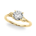 Round Bypass Lab Grown Diamond Engagement Ring - VS1 D/E/F | 14K & 18K Gold | 14K White Gold | Round Lab Diamond | Picasso Gold & Diamond Chicago